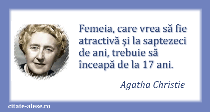 Agatha Christie, citat despre femei