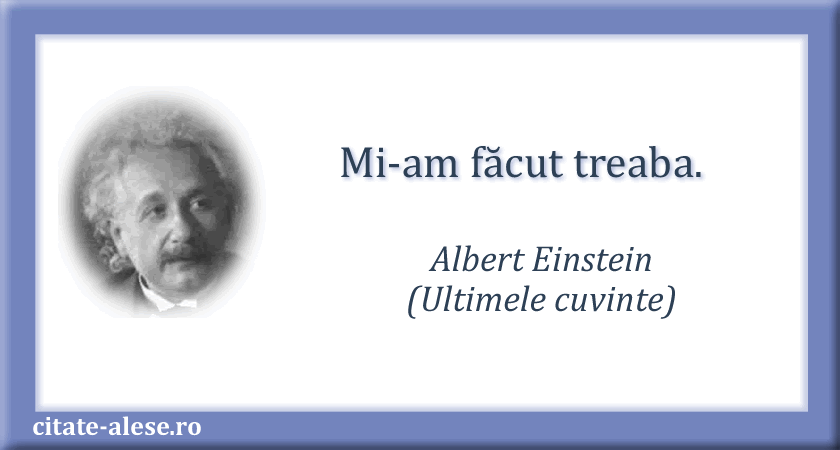 Albert Einstein, epitaf