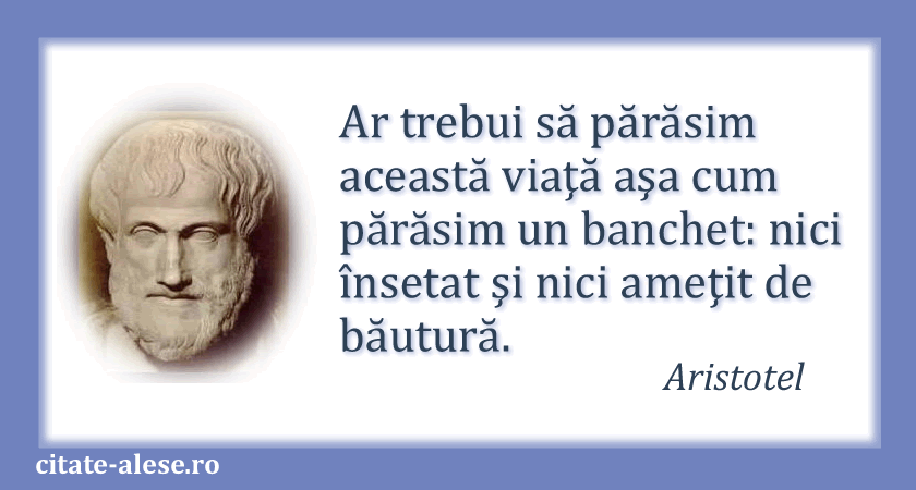 Aristotel, citat despre moarte