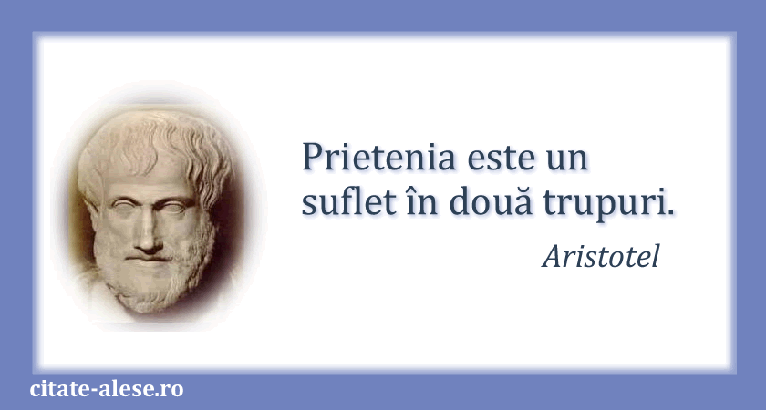 Aristotel, citat despre prietenie