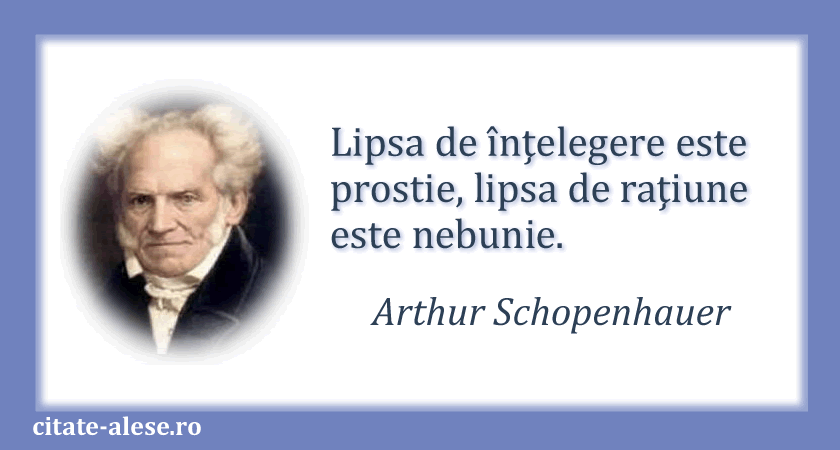 Arthur Schopenhauer, citat despre raţiune