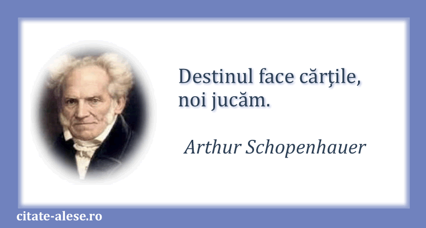 Arthur Schopenhauer, citat despre destin