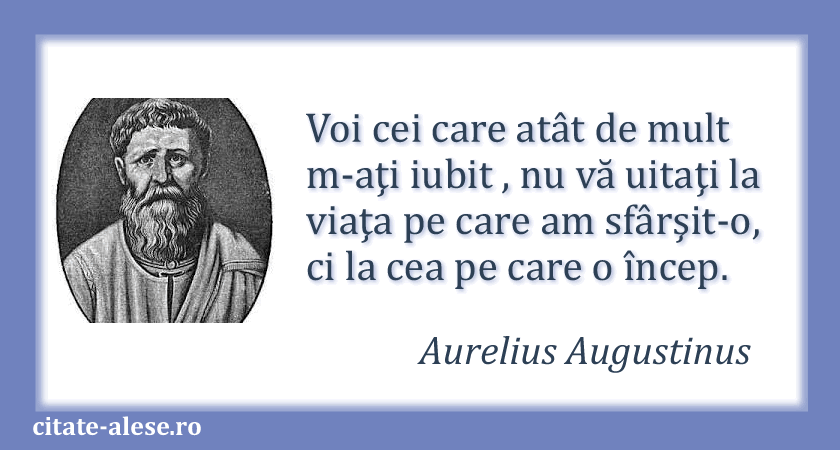 Aurelius Augustinus, Epitaf