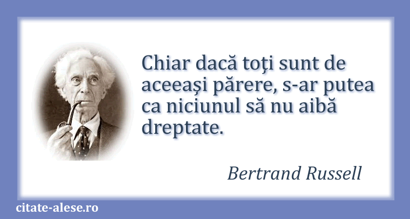 Bertrand Russell, citat despre dreptate