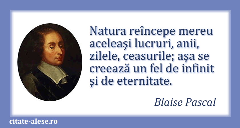 Blaise Pascal, citat despre natura