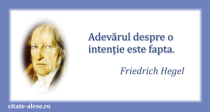 Friedrich Hegel, citat despre adevăr
