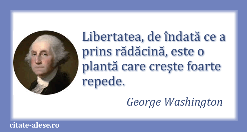 George Washington, citat despre libertate