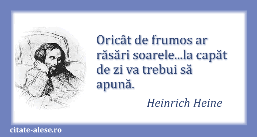Heinrich Heine, citat despre moarte