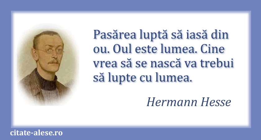 Hermann Hesse, citat despre luptă