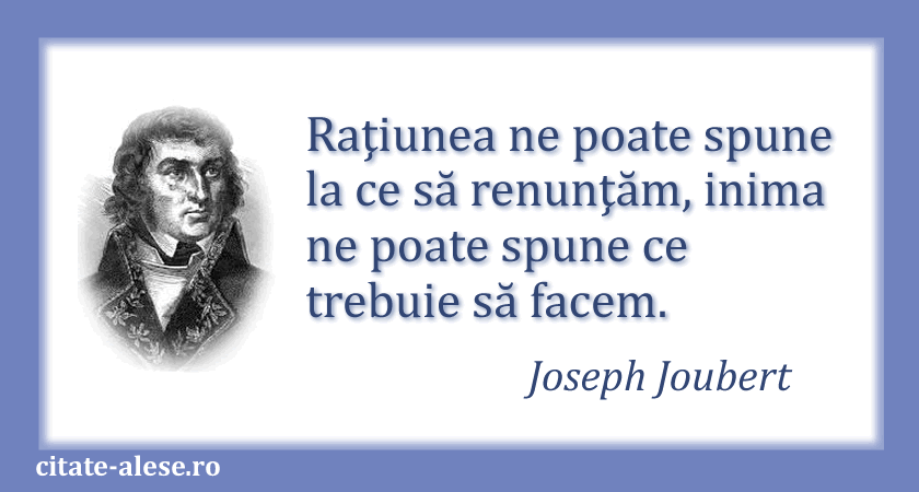 Joseph Joubert, citat despre raţiune