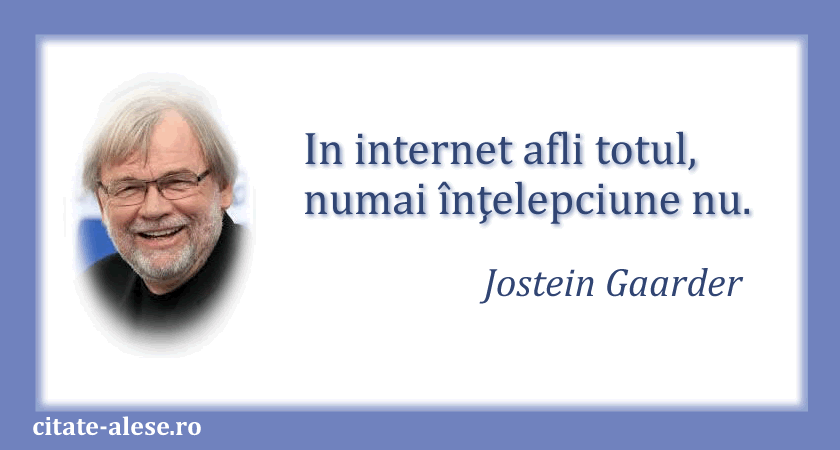 Jostein Gaarder, citat despre internet