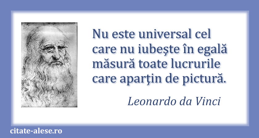 Leonardo da Vinci, citat despre pictură