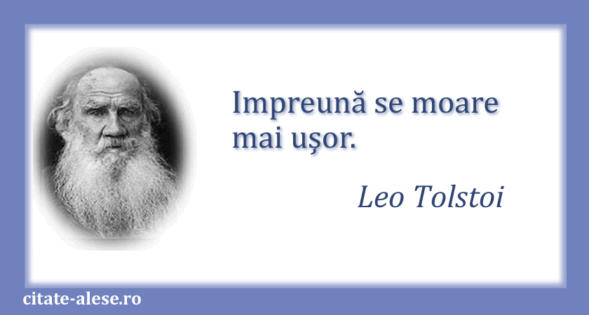 Lev Tolstoi, citat despre moarte