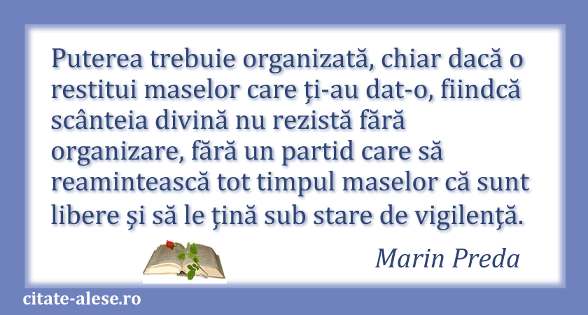 Marin Preda, citat despre partide
