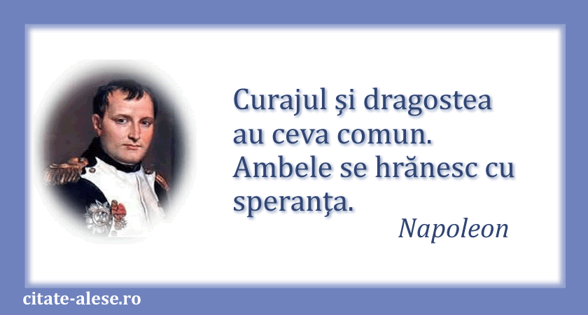 Napoleon, citat despre speranţă