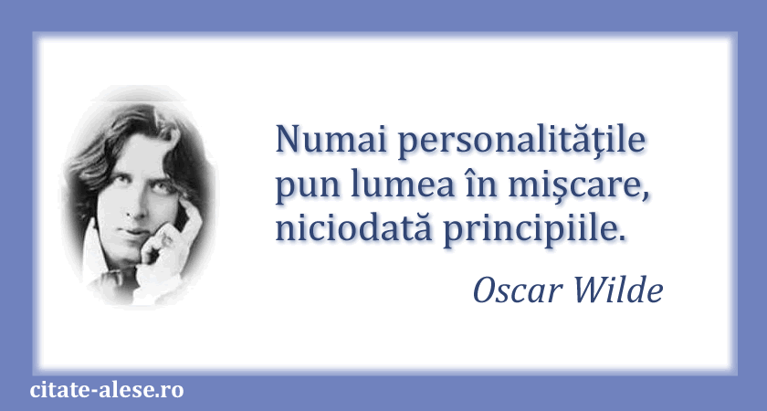 Oscar Wilde, citat despre personalitate