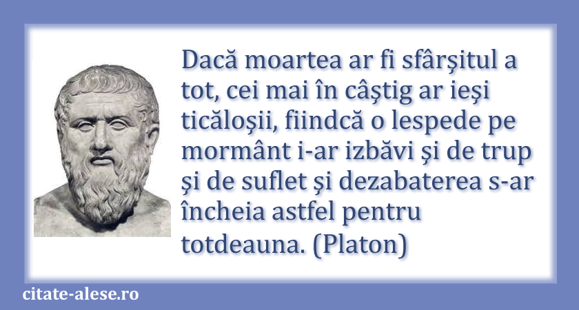 Platon, citat despre moarte