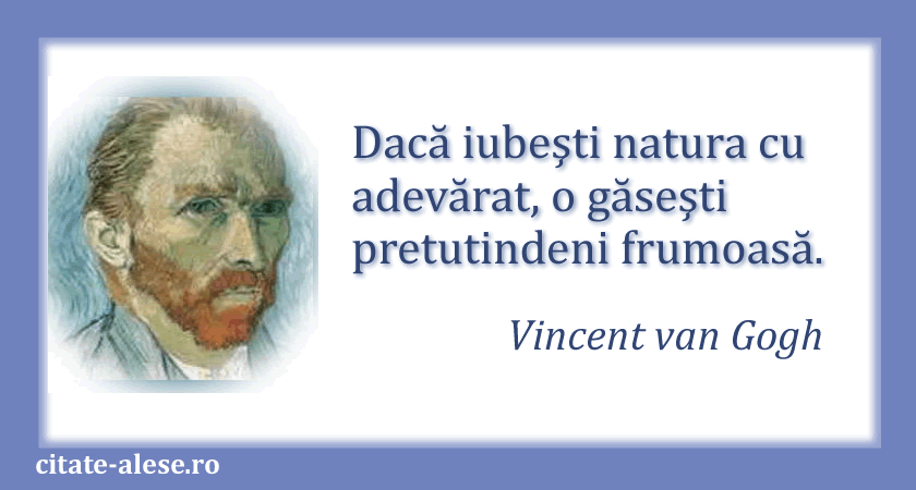 Vincent van Gogh, citat despre natură