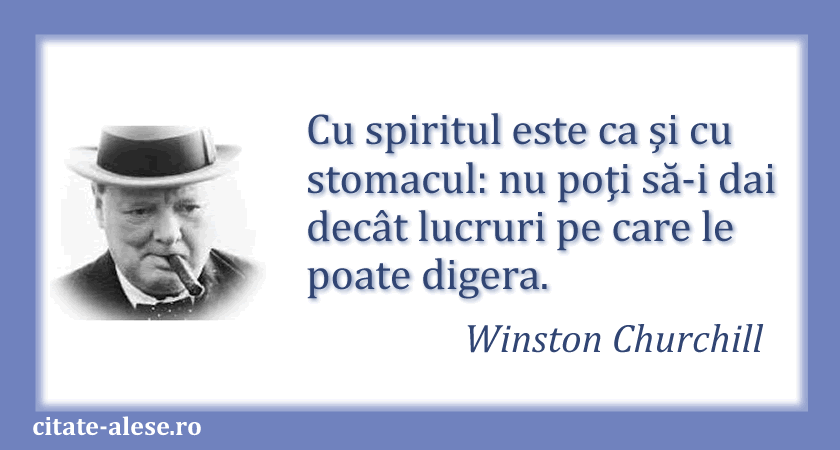 Winston Churchill, citat despre suflet