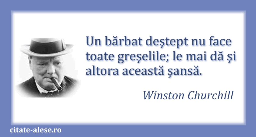 Winston Churchill, citat despre bărbaţi